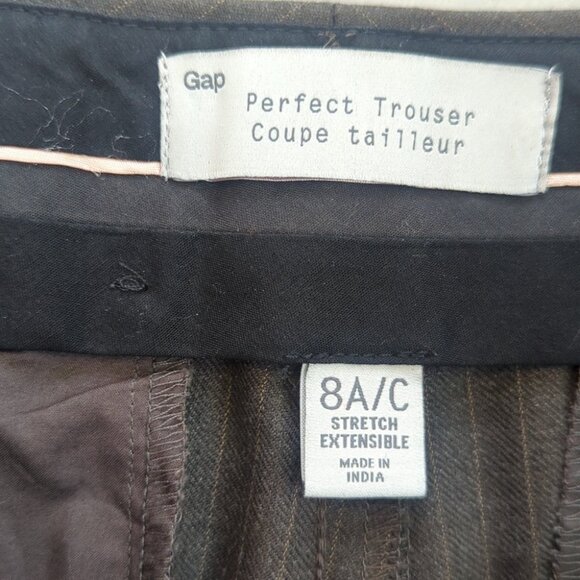 GAP Women's Perfect Trouser Dark Brown Dress Pants - Size 8 Good Condition - Picture 5 of 9